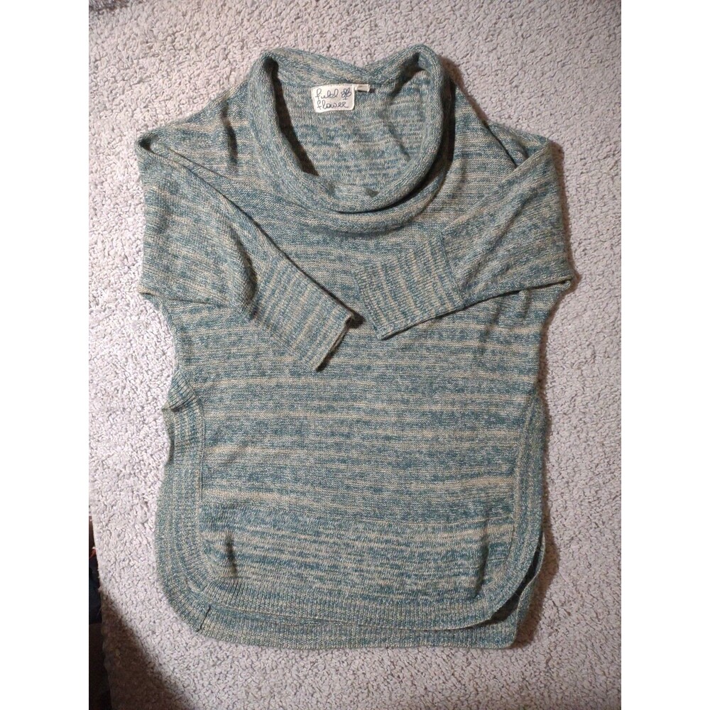 Anthropologie Field Flower Sweater Womens Small Knit Cowl Neck 3/4 Sleeve